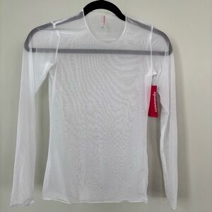Commando‎ White Sheer Long Sleeve Top Size S/M NWT